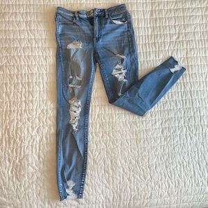 American Eagle ripped skinny jeans